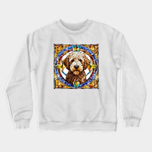 Stained Glass Labradoodle Crewneck Sweatshirt